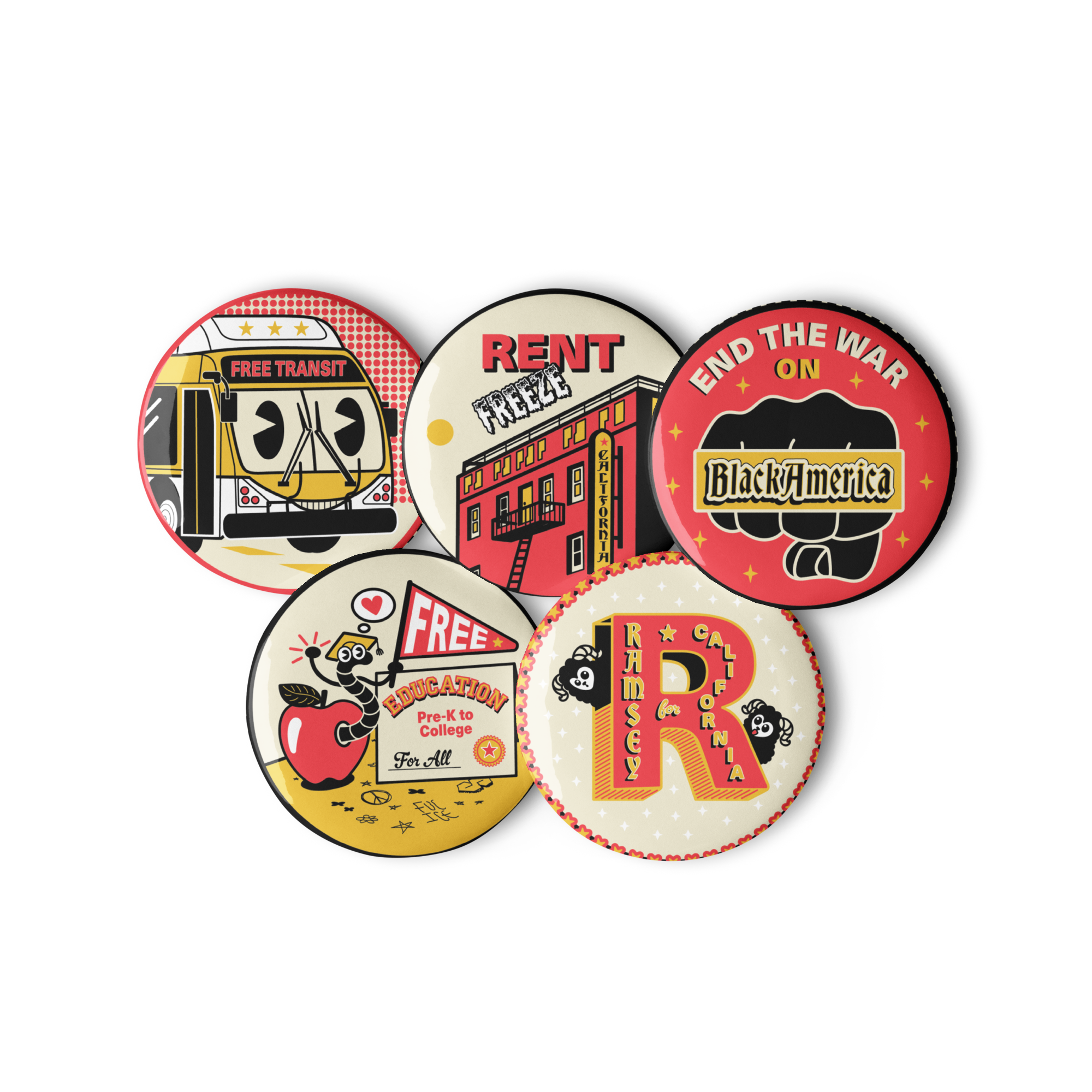 Ramsey Pin Buttons (Set 2)